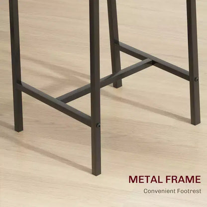 Ensemble table et chaises de bar 3 pièces, petite table et chaises de cuisine, table à manger carrée avec 2 tabourets et noir