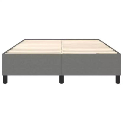 Cadre de lit Gris foncé Tissu 100 % polyester, contreplaqué, bois composite