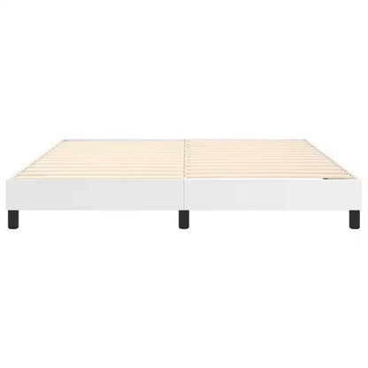 Cadre de lit King en similicuir blanc durable