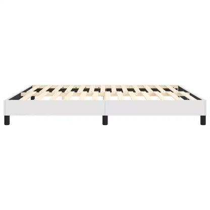 Cadre de lit King en similicuir blanc durable