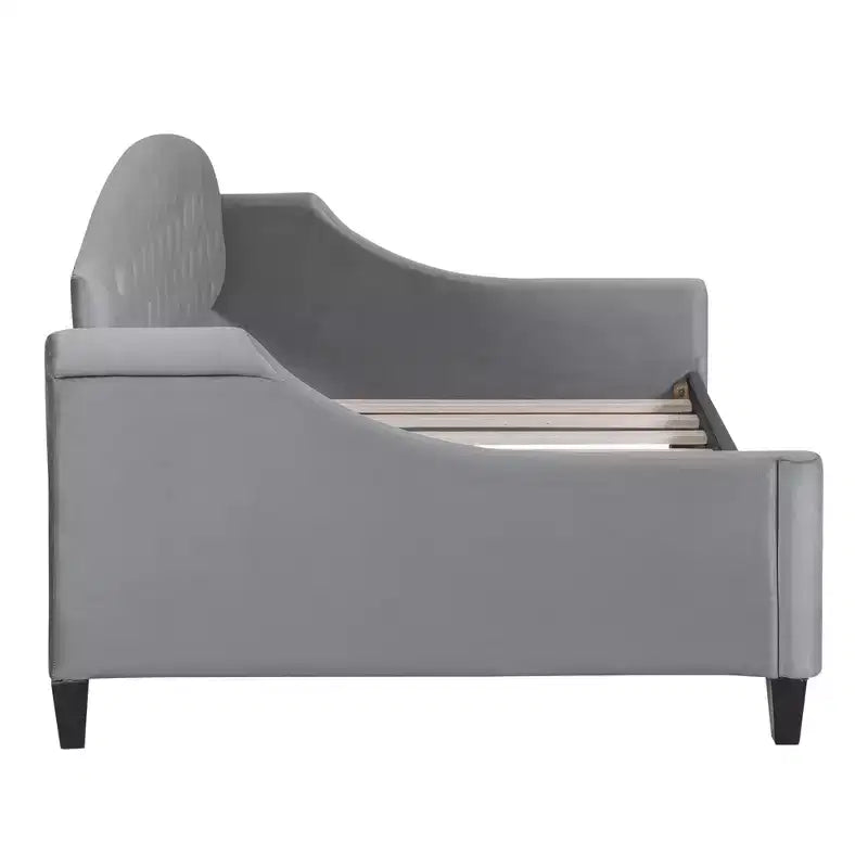 Lit de repos capitonné moderne de luxe à boutons Luxystar pour chambre à coucher et chambre d'amis, taille double