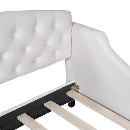 Lit de repos capitonné moderne de luxe à boutons Luxystar pour chambre à coucher et chambre d'amis, taille double