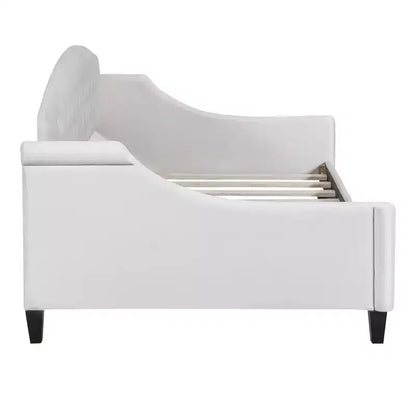 Lit de repos capitonné moderne de luxe à boutons Luxystar pour chambre à coucher et chambre d'amis, taille double
