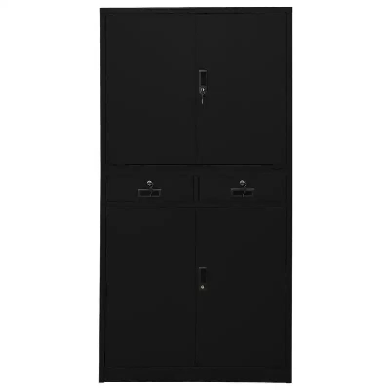 vidaXL Classeur de rangement en métal avec étagères pour bureau en acier