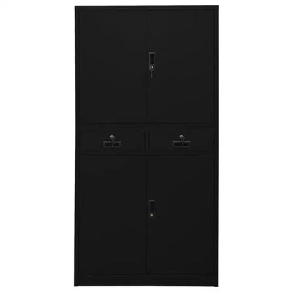 vidaXL Classeur de rangement en métal avec étagères pour bureau en acier