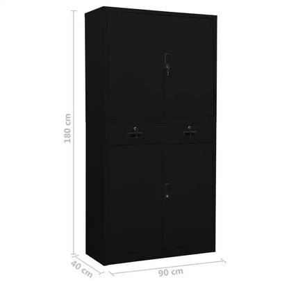 vidaXL Classeur de rangement en métal avec étagères pour bureau en acier