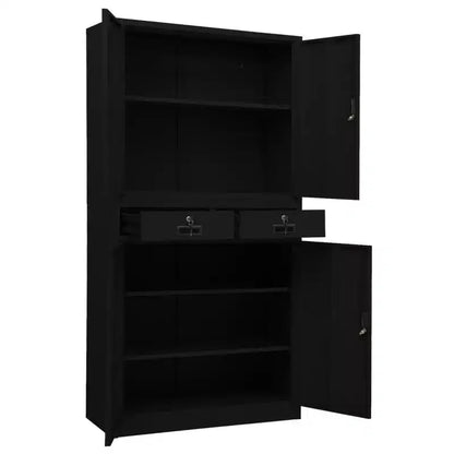 vidaXL Classeur de rangement en métal avec étagères pour bureau en acier