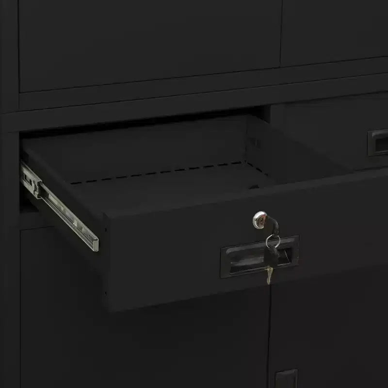 vidaXL Classeur de rangement en métal avec étagères pour bureau en acier