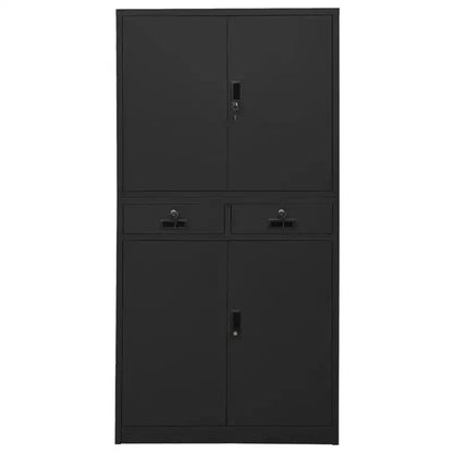 vidaXL Classeur de rangement en métal avec étagères pour bureau en acier