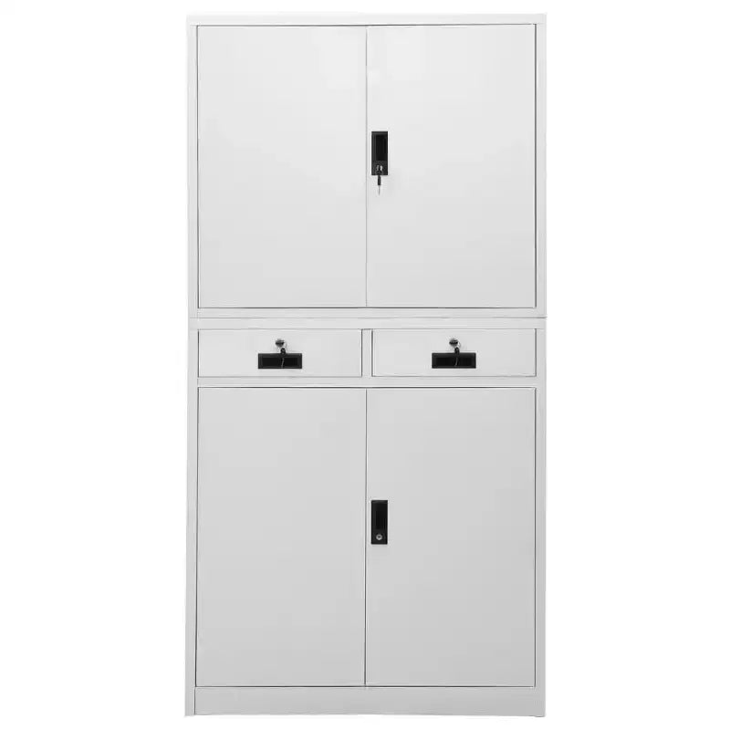 vidaXL Classeur de rangement en métal avec étagères pour bureau en acier