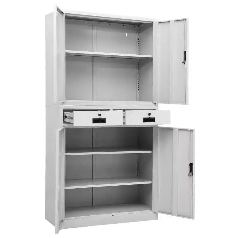 vidaXL Classeur de rangement en métal avec étagères pour bureau en acier