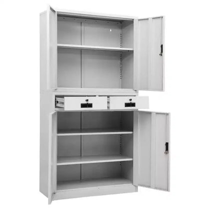 vidaXL Classeur de rangement en métal avec étagères pour bureau en acier