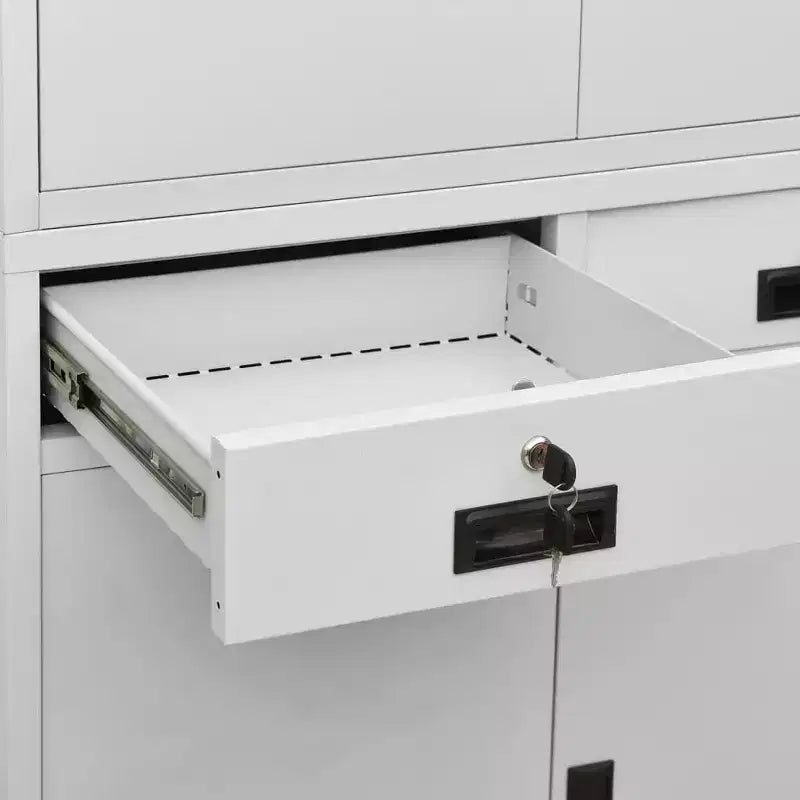 vidaXL Classeur de rangement en métal avec étagères pour bureau en acier