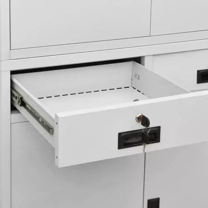 vidaXL Classeur de rangement en métal avec étagères pour bureau en acier