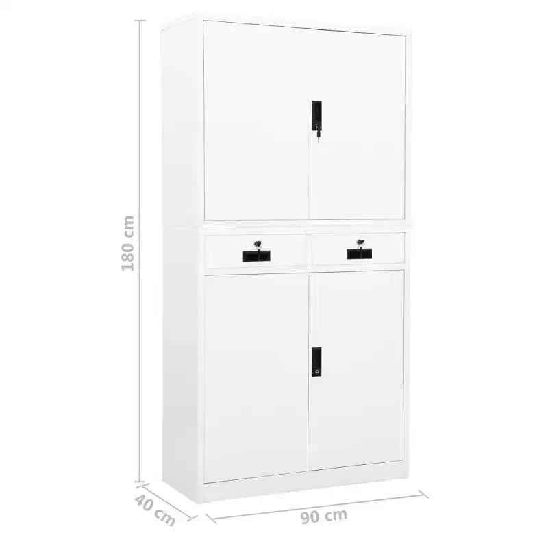 vidaXL Classeur de rangement en métal avec étagères pour bureau en acier