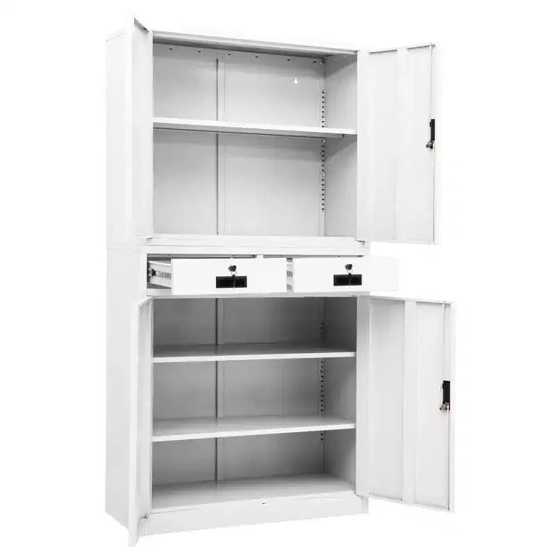 vidaXL Classeur de rangement en métal avec étagères pour bureau en acier