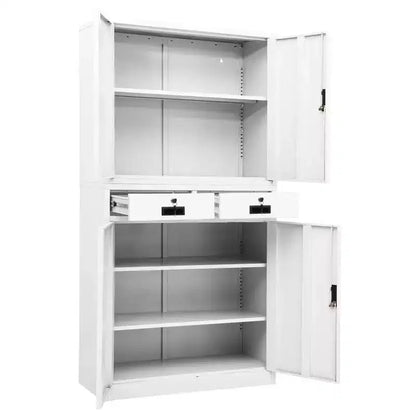 vidaXL Classeur de rangement en métal avec étagères pour bureau en acier