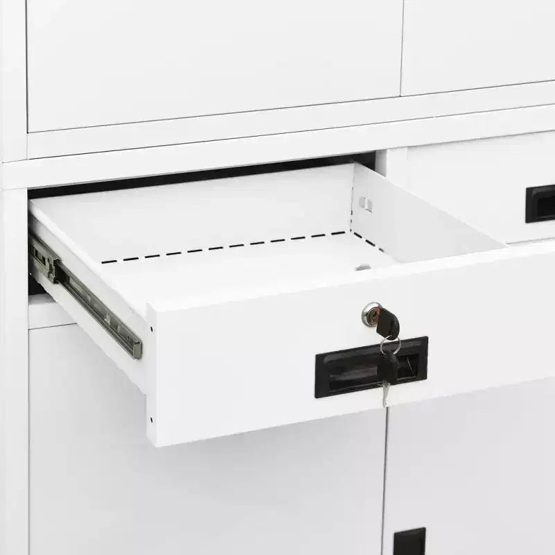 vidaXL Classeur de rangement en métal avec étagères pour bureau en acier