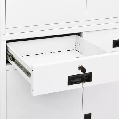 vidaXL Classeur de rangement en métal avec étagères pour bureau en acier