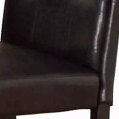 Chaise de salle à manger Royal Hampton en similicuir et pin, lot de 2, brun foncé