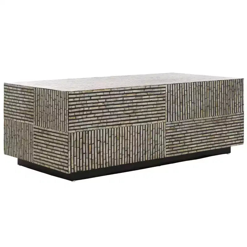 Café Hamza Rectangular Prism - COF1806A - Argent/Noir - Safavieh