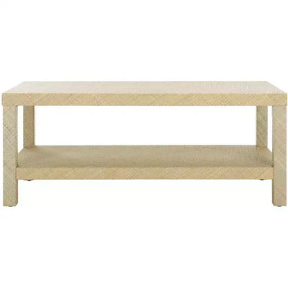 Apis Raffia Coffee Table - COF6612A - Natural - Safavieh