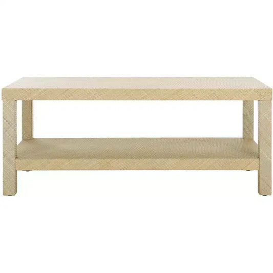 Apis Raffia Coffee Table - COF6612A - Natural - Safavieh