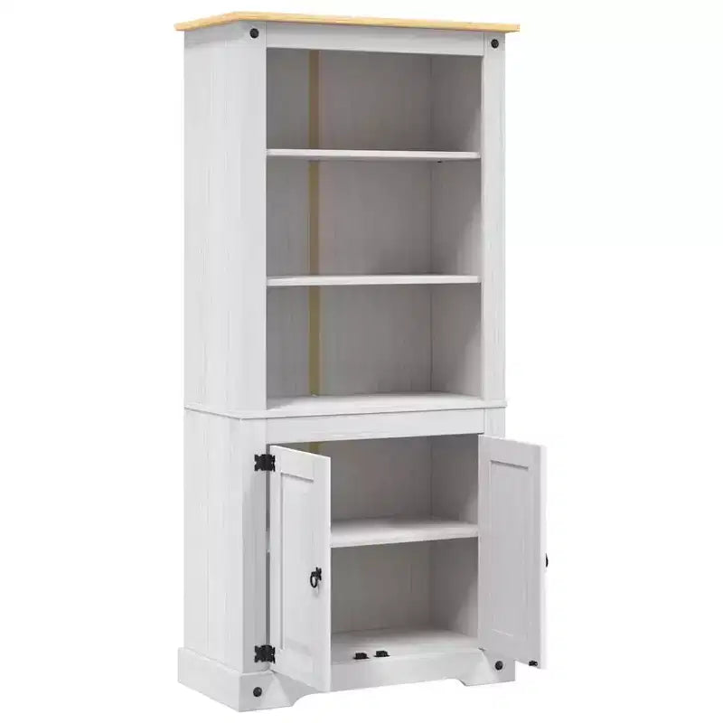 vidaXL Meuble d'appoint marron en pin massif 80x40x170 cm Meuble de rangement