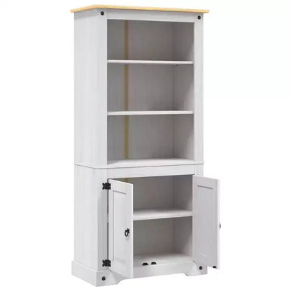 vidaXL Meuble d'appoint marron en pin massif 80x40x170 cm Meuble de rangement