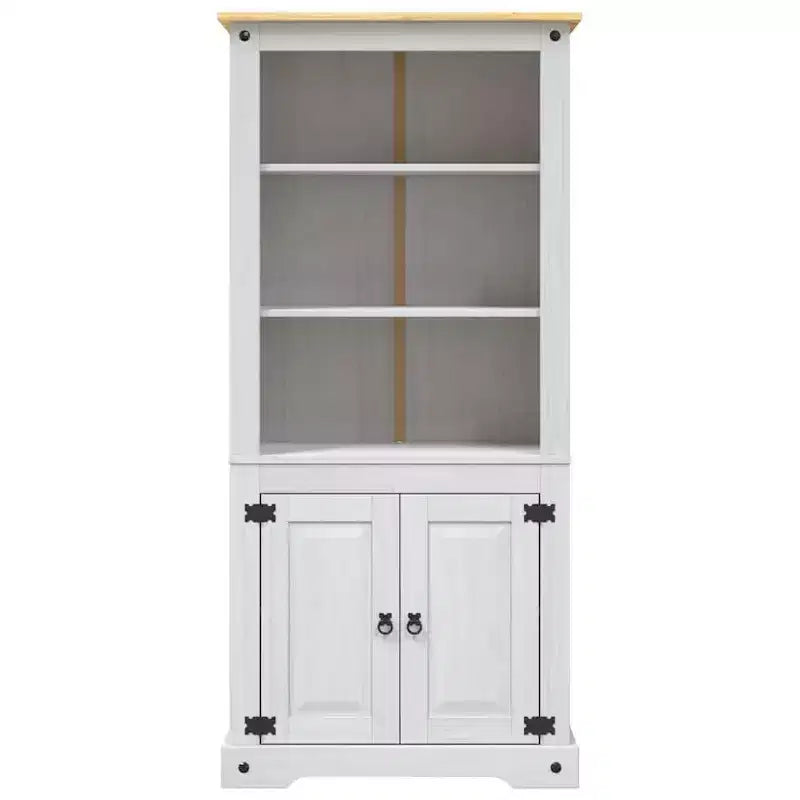 vidaXL Meuble d'appoint marron en pin massif 80x40x170 cm Meuble de rangement