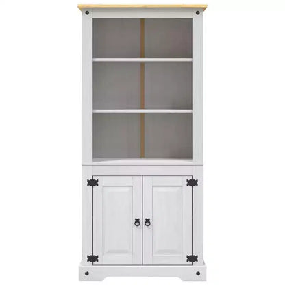 vidaXL Meuble d'appoint marron en pin massif 80x40x170 cm Meuble de rangement