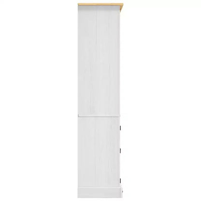 vidaXL Meuble d'appoint marron en pin massif 80x40x170 cm Meuble de rangement
