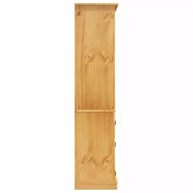 vidaXL Meuble d'appoint marron en pin massif 80x40x170 cm Meuble de rangement