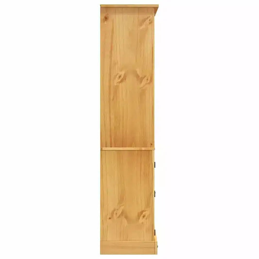 vidaXL Meuble d'appoint marron en pin massif 80x40x170 cm Meuble de rangement
