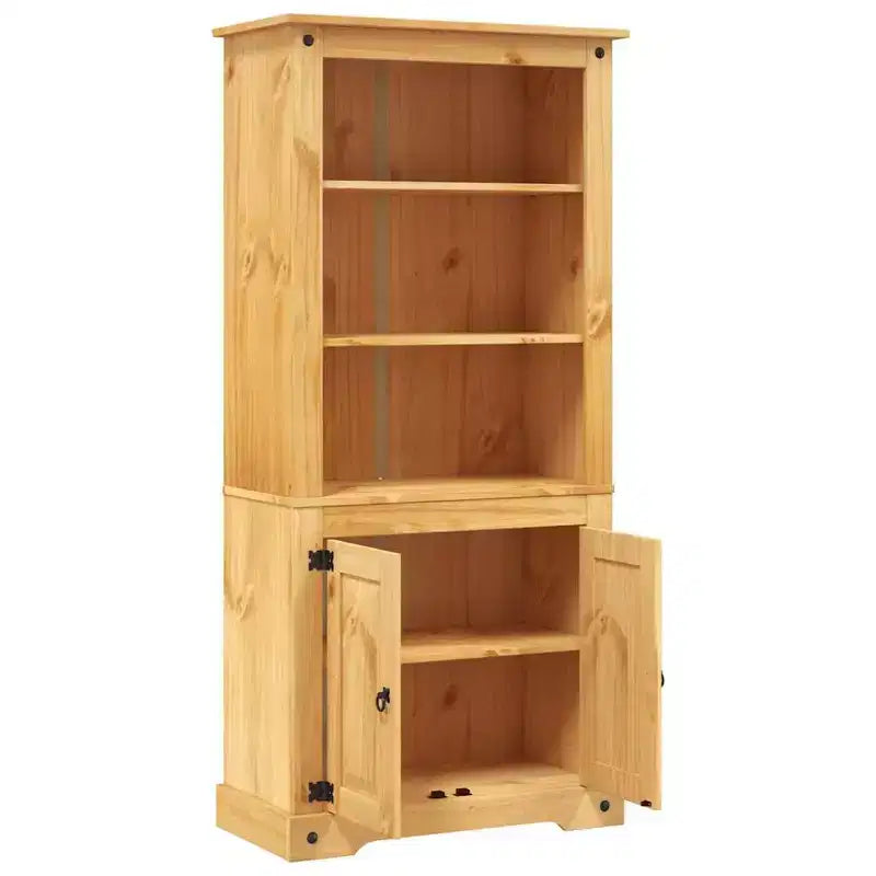 vidaXL Meuble d'appoint marron en pin massif 80x40x170 cm Meuble de rangement