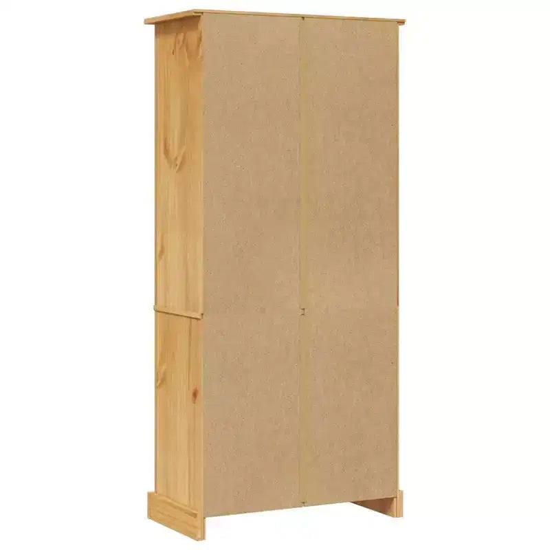 vidaXL Meuble d'appoint marron en pin massif 80x40x170 cm Meuble de rangement