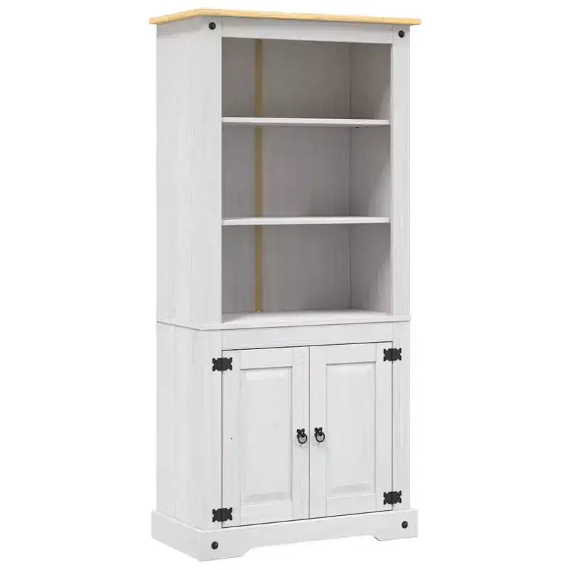 vidaXL Meuble d'appoint marron en pin massif 80x40x170 cm Meuble de rangement
