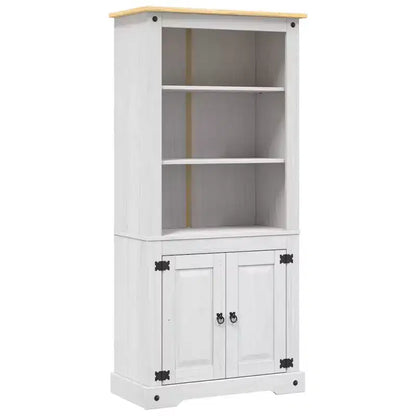 vidaXL Meuble d'appoint marron en pin massif 80x40x170 cm Meuble de rangement