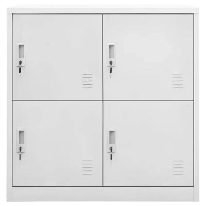 vidaXL Ensemble de 2 casiers Gris clair et rouge Acier Moyen