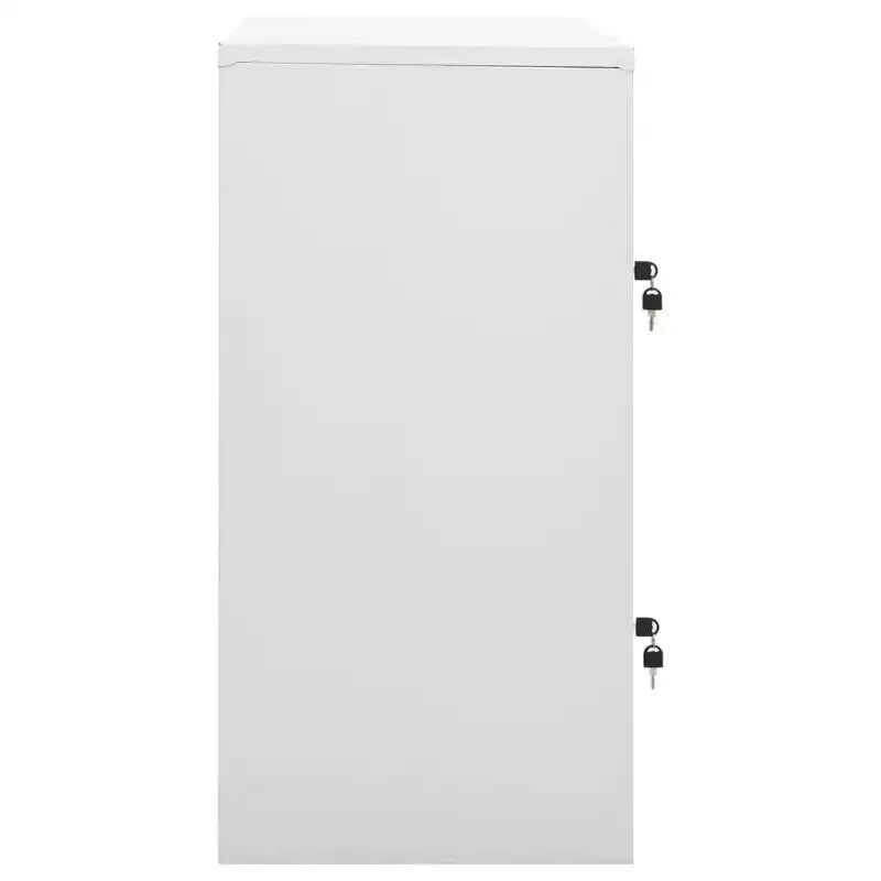 vidaXL Ensemble de 2 casiers Gris clair et rouge Acier Moyen
