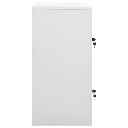 vidaXL Ensemble de 2 casiers Gris clair et rouge Acier Moyen