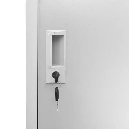 vidaXL Ensemble de 2 casiers Gris clair et rouge Acier Moyen
