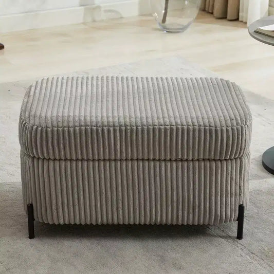 TUYOHW 30.3 Banc ottoman de rangement, banc ottoman rembourré de bout de lit avec rangement caché, ottoman en velours côtelé pour salon, entrée