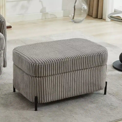 TUYOHW 30.3 Banc ottoman de rangement, banc ottoman rembourré de bout de lit avec rangement caché, ottoman en velours côtelé pour salon, entrée