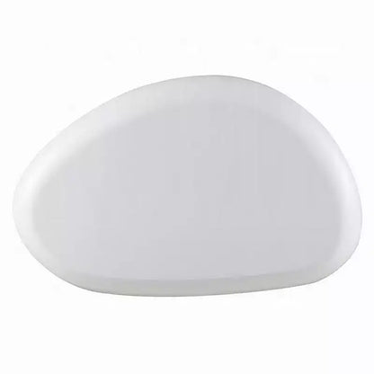 Table basse Royal Hampton, design galet asymétrique 30 pouces, blanc laqué