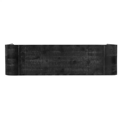 Console incurvée avec 2 tiroirs pour entrée, table d'entrée minimaliste en bois avec rangement pour salon