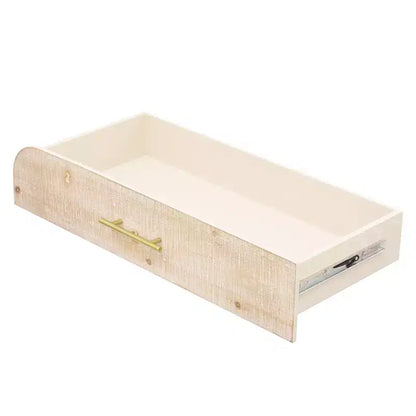 Console incurvée avec 2 tiroirs pour entrée, table d'entrée minimaliste en bois avec rangement pour salon