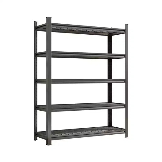 Clihome 5-Layer Metal Multi-Purpose Storage Rack,Boltless Storage Rack with Gourd Hole Design