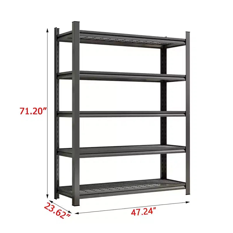 Clihome Étagère de rangement polyvalente à 5 niveaux en métal, étagère de rangement sans boulons avec conception de trous de gourde