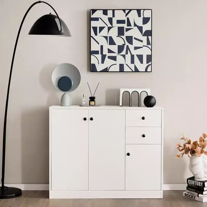 Buffet de cuisine Costway avec 3 portes, 2 tiroirs et étagère réglable
